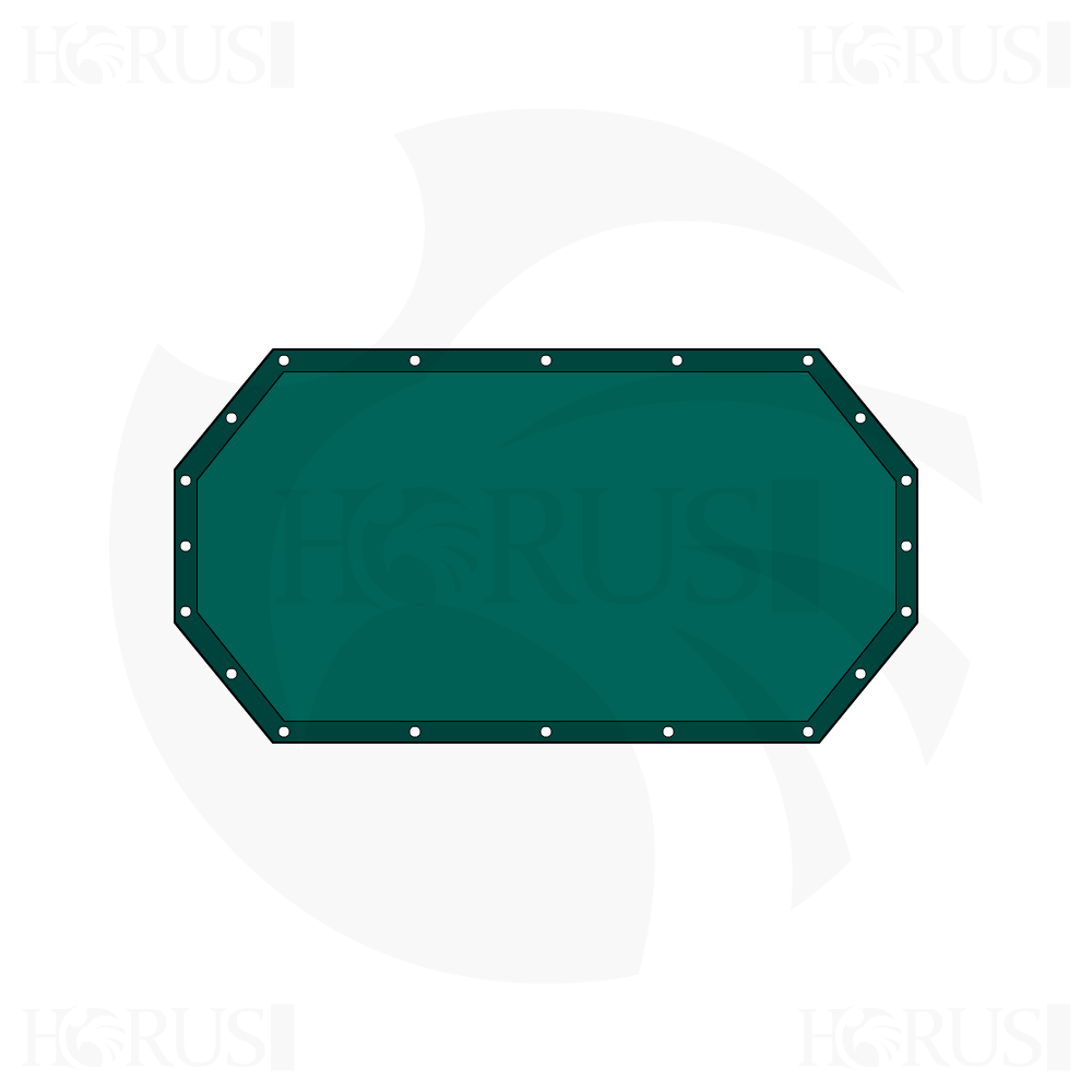 Bâche plate hexagonale sur mesure