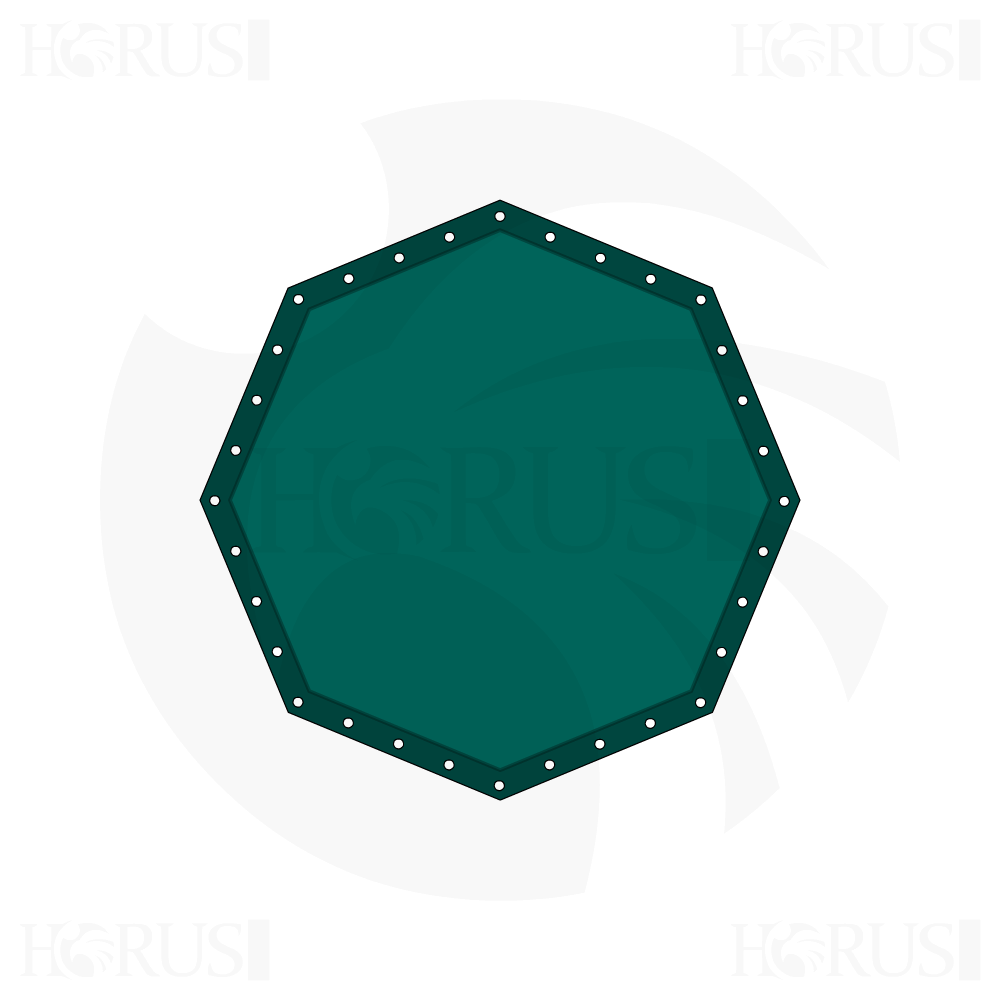 Bâche plate octogonale sur mesure