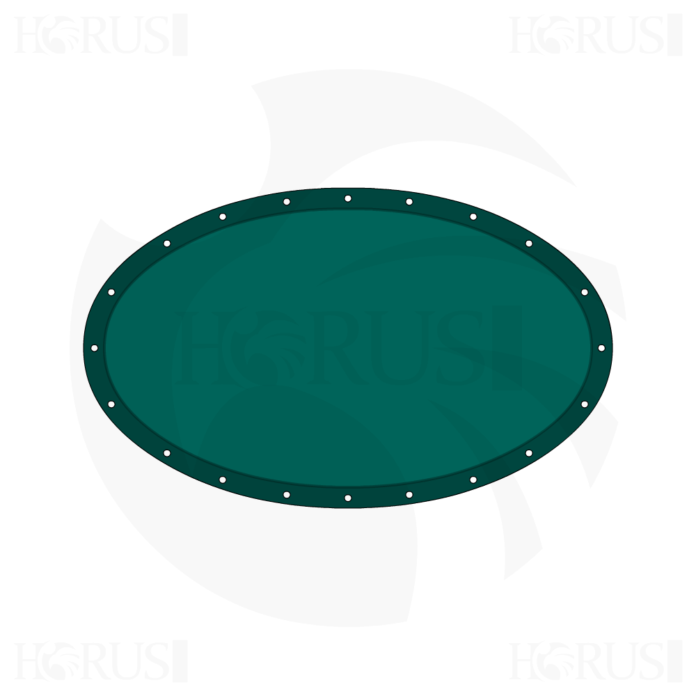 Bâche plate ovale sur mesure