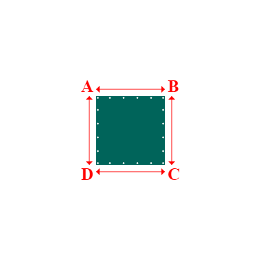 Bâche plate rectangle sur mesure